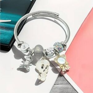 💥1pc Women's Fashion Metal Versatile Bangle Bye Bye Birdy